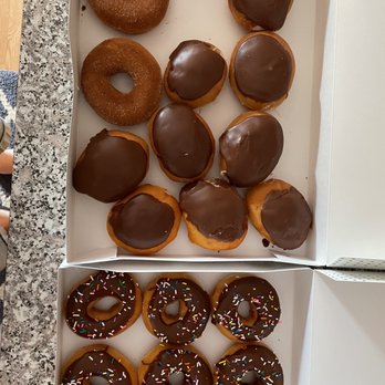 Krispy Kreme - Chocolate iced crème filled, cinnamon sugar donut, chocolate iced w/sprinkles - Donuts Near Me - Omaha, Nebraska