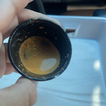 The Cuban Hut - Freshly opened sauce cup - Cuban Near Me - Temecula, California The Cuban Hut - Freshly opened sauce cup - Cuban Near Me - Temecula, California