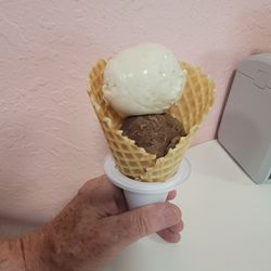 The Creamery On Broadway - AMAZING made to order waffle cone