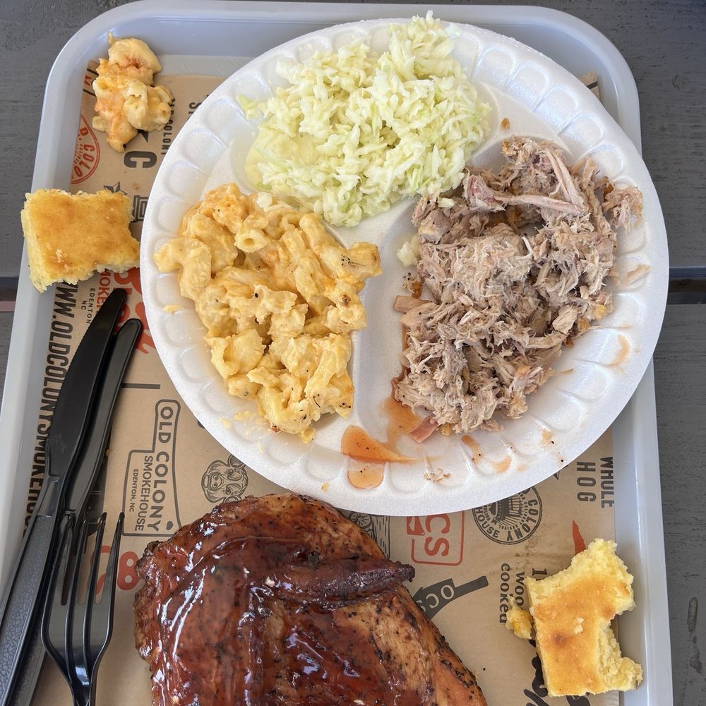 Old Colony Smokehouse - Original classic combo - Barbeque Near Me - Edenton, North Carolina Old Colony Smokehouse - Original classic combo - Barbeque Near Me - Edenton, North Carolina