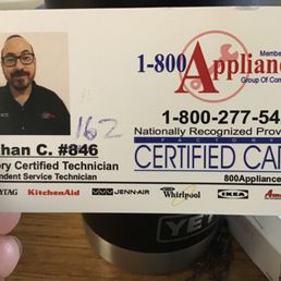 Our Great Technicians magnetic card!