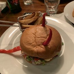Blue burger.