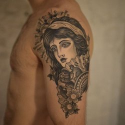 Electric Anvil Tattoo - Lady tattoo by Jason Monroe