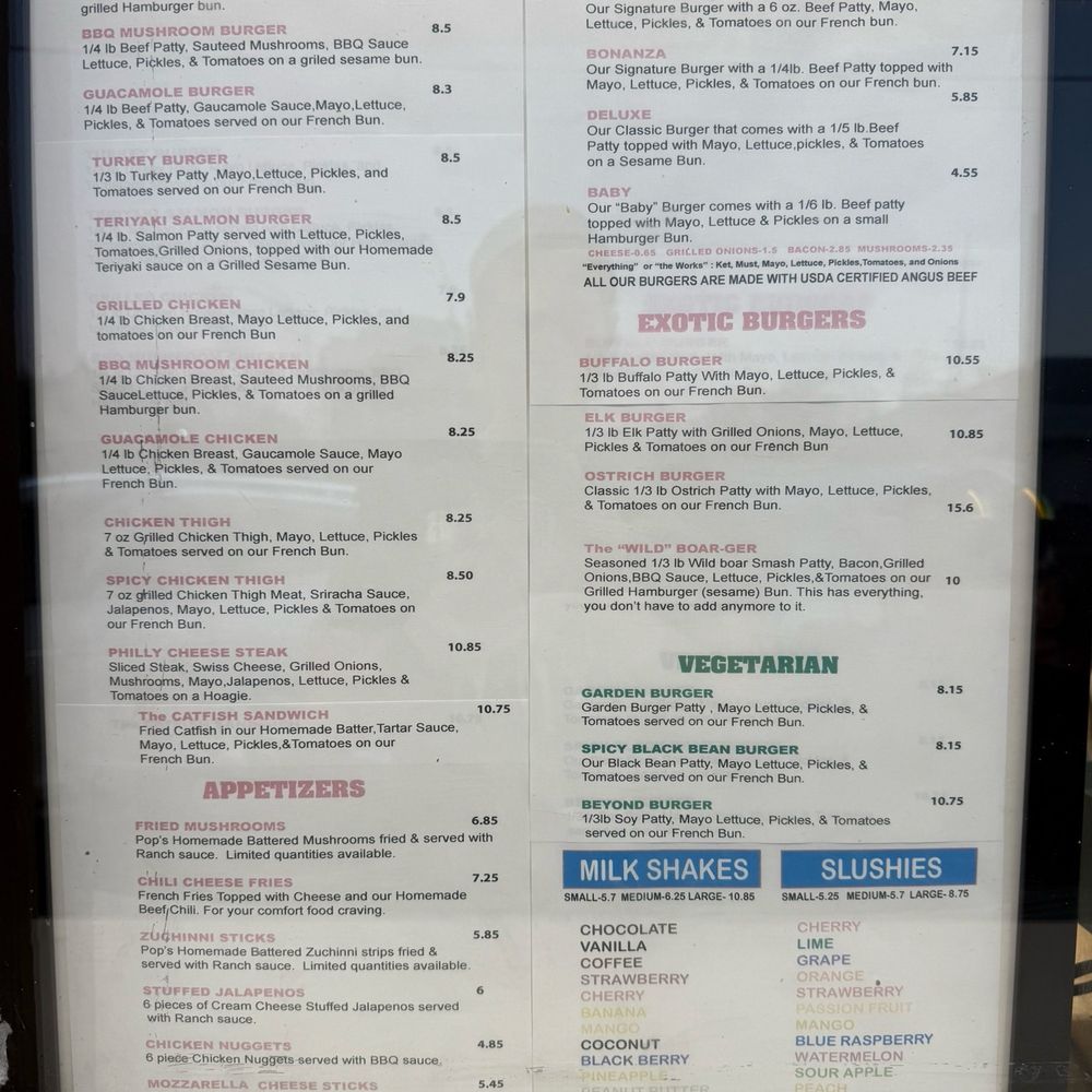 Updates menu prices. Updates menu prices.