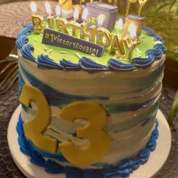 Yellow cake with buttercream frosting and Fortnite them. Tasted excellent and very moist. Thanks Lori. Yellow cake with buttercream frosting and Fortnite them. Tasted excellent and very moist. Thanks Lori.