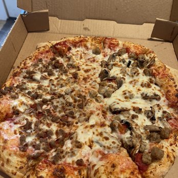 Potter's Pizza - half beef, half sausage and mushroom - Salad Near Me - Brownwood, Texas Potter's Pizza - half beef, half sausage and mushroom - Salad Near Me - Brownwood, Texas