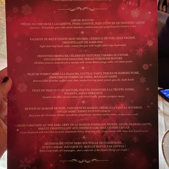Moulin Rouge - Christmas evening dinner menu - Cabaret Near Me - Paris, 75