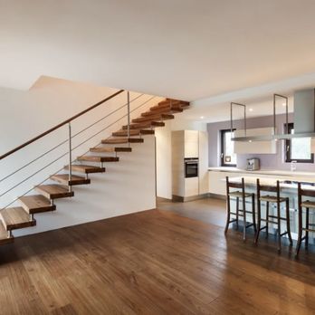 Emphasis Construction - a modern kitchen and staircase - General Contractors Near Me Emphasis Construction - a modern kitchen and staircase - General Contractors Near Me
