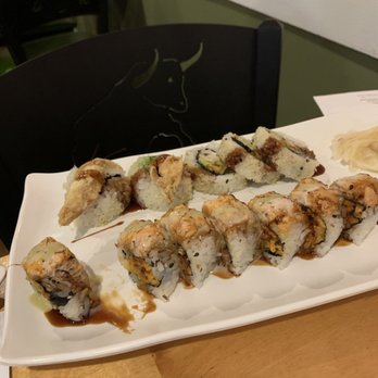 Sakura Sushi - M18. Original Dragon Roll M19. Pink Godzilla Roll - Sushi Bars Near Me - Schaumburg, Illinois Sakura Sushi - M18. Original Dragon Roll M19. Pink Godzilla Roll - Sushi Bars Near Me - Schaumburg, Illinois