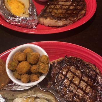 Easley Cattle Company - two plates of food - Steakhouses Near Me - Canton, Texas