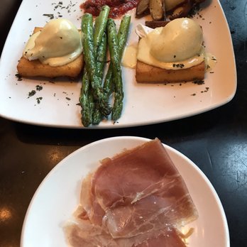 Urban Crust - Egg Benedict, we had the prosciutto on the side. - Pizza Near Me - Plano, Texas Urban Crust - Egg Benedict, we had the prosciutto on the side. - Pizza Near Me - Plano, Texas