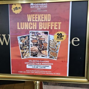 Hyderabad Biryani House Rochester - Indoor sign - Indian Near Me - Henrietta, New York