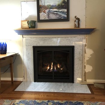 ChimneyTek - Working fireplace, still need wall repair. - Chimney Sweeps Near Me - Glen Burnie, Maryland