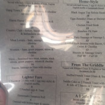 Halfway House Restaurant - Menu, sorry about the fuzzy photo - Diners Near Me - Brinnon, Washington