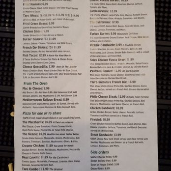 Taps Bar and Grill - Menu - American Near Me - Chico, California