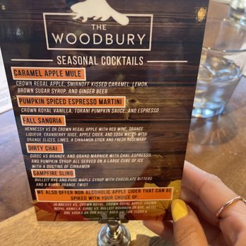 The Woodbury - Fall cocktail menu - New American Near Me - Columbus, Ohio
