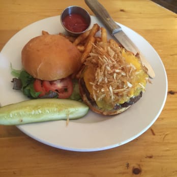 Currents Steaks & Seafood - 2 am Burger off the Burger of the day. It was over cooked but still very good! - Steakhouses Near Me - Salida, Colorado