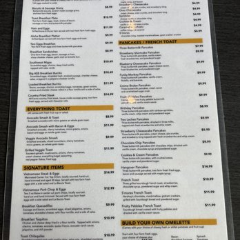 Toast - Menu (Side 1) - American Near Me - Sugar Land, Texas