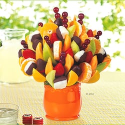 Edible Arrangements - Orange Blossom With Gourmet Chocolate Dipped Strawberries and Banana Wedges!