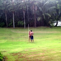 Yep, that's me and the ex in Kauai's famous rain
