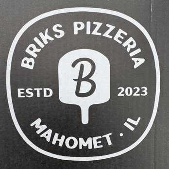 Briks Pizzeria - Top of the pizza box - Pizza Near Me - Mahomet, Illinois