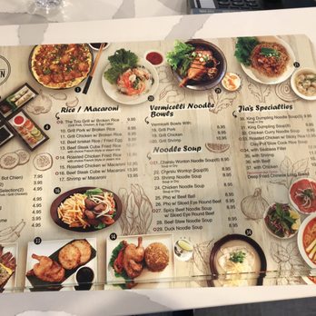 Jia Kitchen - Front side of the menu - Vietnamese Near Me - Katy, Texas