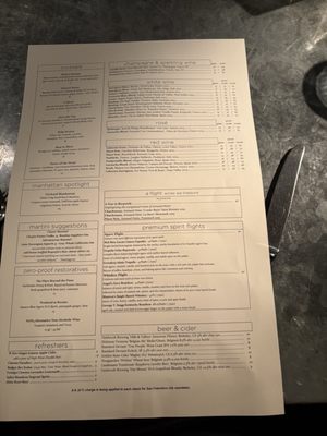 Menu photo 6 Foreign Cinema San Francisco, CA