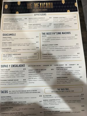 Menu photo 5 The Mexicano Phoenix, AZ