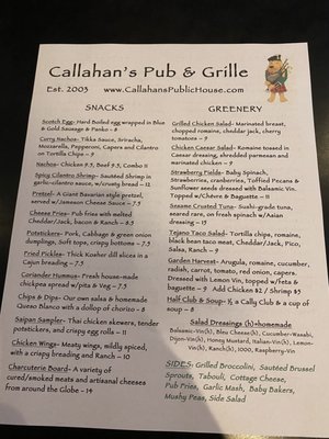 Menu photo 3 Callahan's Pub & Grille Enid, OK Menu photo 3 Callahan's Pub & Grille Enid, OK