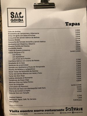 Menu photo 5 Sal Gorda Seville, SE