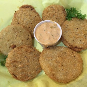 Happy's Fish House - Fried Green Tomatoes - These have never been a favorite of mine, but these were done right! Great sauce too. - Cajun/Creole Near Me - Tyler, Texas Happy's Fish House - Fried Green Tomatoes - These have never been a favorite of mine, but these were done right! Great sauce too. - Cajun/Creole Near Me - Tyler, Texas