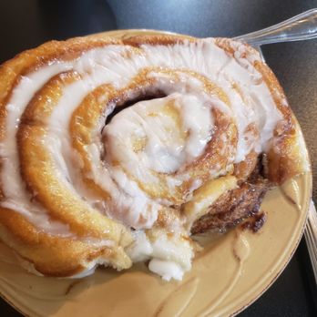 Twisters Eatery and Bed & Breakfast - This delicious cinnamon rolls is as big as a dessert plate! The locals are happy to eat here which speaks volumes! - Bed & Breakfast Near Me - Guernsey, Wyoming Twisters Eatery and Bed & Breakfast - This delicious cinnamon rolls is as big as a dessert plate! The locals are happy to eat here which speaks volumes! - Bed & Breakfast Near Me - Guernsey, Wyoming