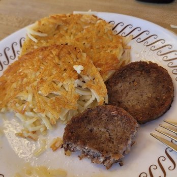 Waffle House - Double hash browns in the ring sausage patties sugar free syrup for the waffle - Diners Near Me - Kenly, North Carolina Waffle House - Double hash browns in the ring sausage patties sugar free syrup for the waffle - Diners Near Me - Kenly, North Carolina