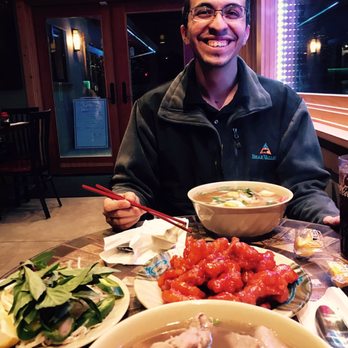 The Asian Cafe - Seafood pho and beef pho with sweet and sour chicken. - Vietnamese Near Me - Murphys, California