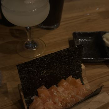Yonsei Handrolls - Salmon, sesame, belly - Japanese Near Me - Oakland, California Yonsei Handrolls - Salmon, sesame, belly - Japanese Near Me - Oakland, California