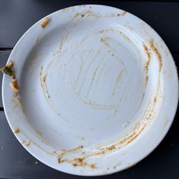 Butter chicken bowl was so good. This is what was left. Perfect amount for me and my wife.