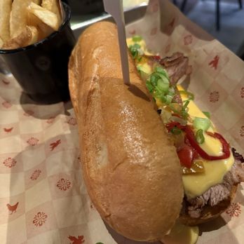 Lucille's Smokehouse Bar-B-Que - Cheesesteak with fries - Barbeque Near Me - Lake Forest, California