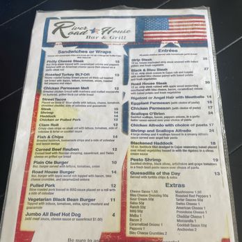 The River Road House - Menu - Pizza Near Me - Schenectady, New York