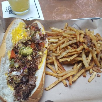 Bethany Blues BBQ Pit - Brisket steak and cheese, loved the smoked jalapenos! - Barbeque Near Me - Bethany Beach, Delaware