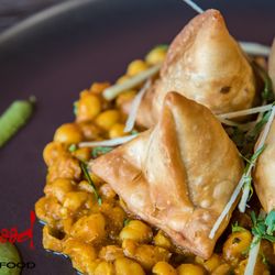 Bollywood Indian Street Food - Samosa with Choley