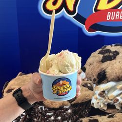 Smash N Dash Burgery - Birthday Cake and banana ice cream cup