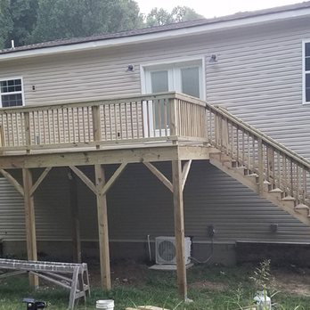JFly Construction - New deck built on newly constructed home. This deck is 12x24x12. - General Contractors Near Me JFly Construction - New deck built on newly constructed home. This deck is 12x24x12. - General Contractors Near Me