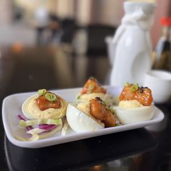 World Fusion - Truffle Chicken Deviled Eggs