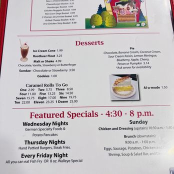 Charlie's Cafe - Kids menu, dessert - American Near Me - Freeport, Minnesota