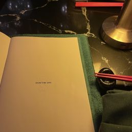 an open book on a table