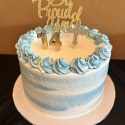 Piece of Love - Cake with cake toppers I added.