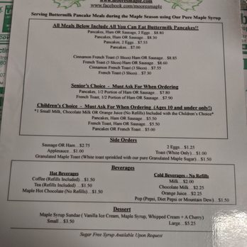 Moore's Maple Shack and Pancake House - Menu - Specialty Food Near Me - Freedom, New York Moore's Maple Shack and Pancake House - Menu - Specialty Food Near Me - Freedom, New York