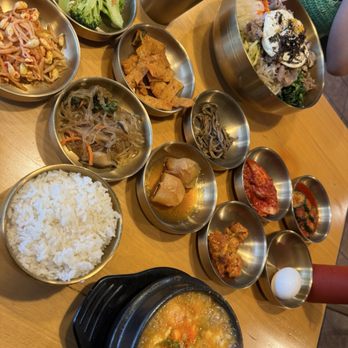 Chodang Tofu & BBQ - Mixed soft tofu soup and banchan - Korean Near Me - Anaheim, California Chodang Tofu & BBQ - Mixed soft tofu soup and banchan - Korean Near Me - Anaheim, California
