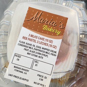 Panaderia Maria - Tres leches cake - Bakeries Near Me - Fontana, California Panaderia Maria - Tres leches cake - Bakeries Near Me - Fontana, California