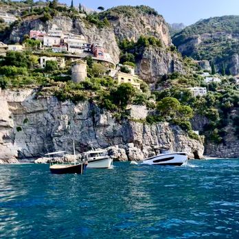 Arienzo Beach Club - View from the boat over - Beach Bars Near Me - Sant'arsenio, SA